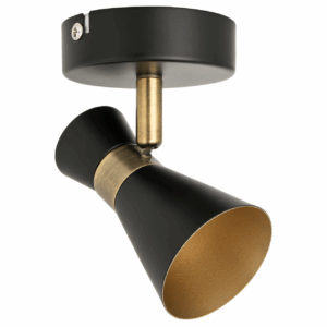 Wand-Deckenleuchte MILENO Schwarz-Gold GU10 230V