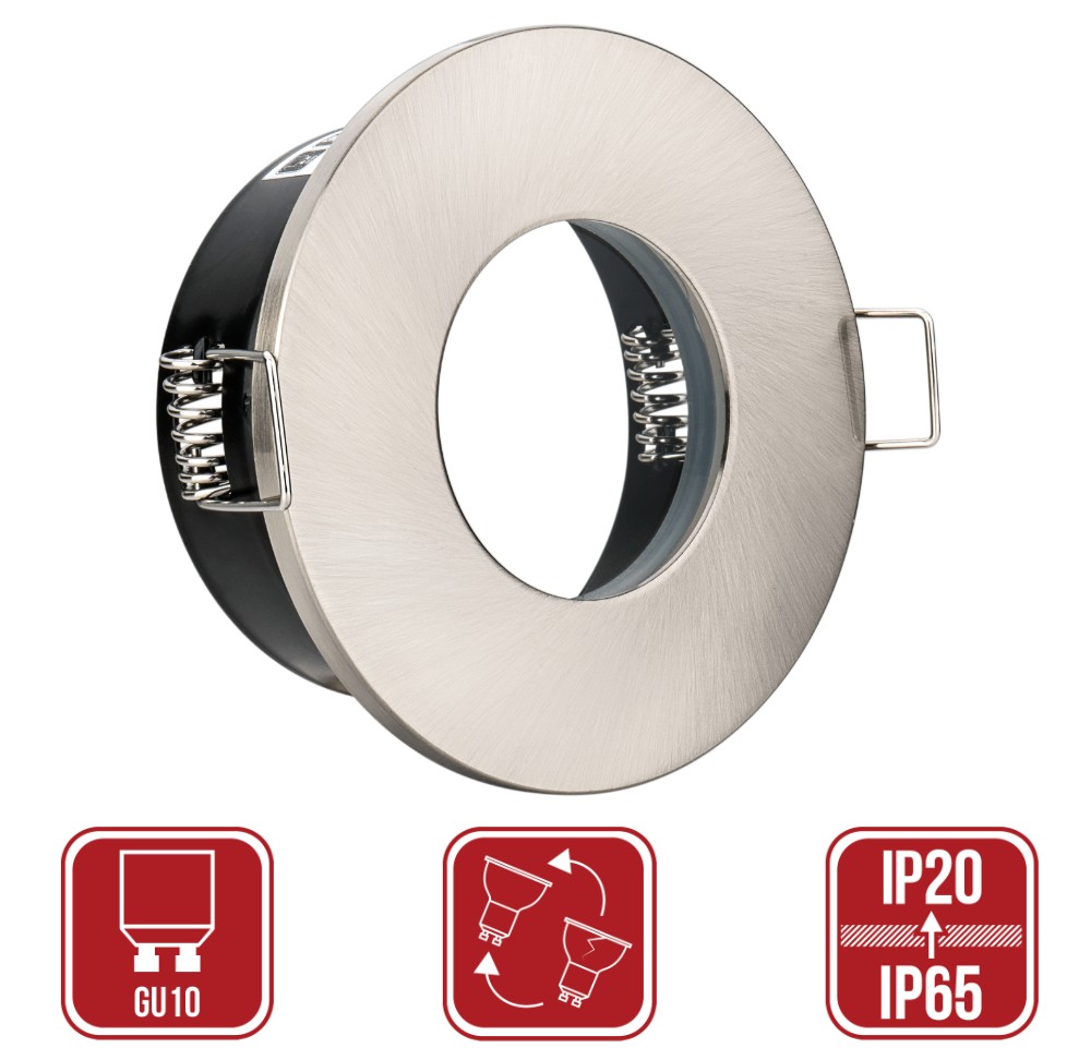 aqua ip65 gu10 230volt einbauspot badezimmer dusche keller vordach dachueberstand strahler