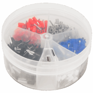 Aderendhülsen-Sortiment 0,5-2,5mm², isoliert, Streudose, 400-teilig