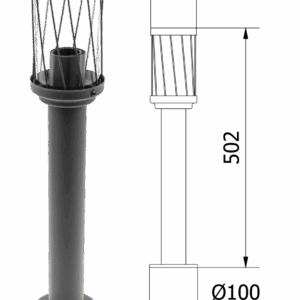 Standleuchte Kerta IP44 50cm E27 230Volt