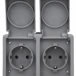 Doppel-Steckdose Feuchtraum IP44 "Secure"