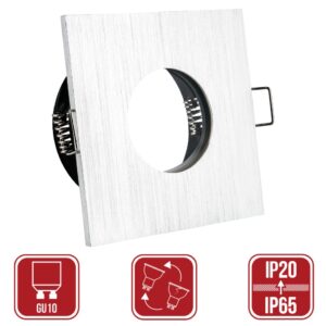 LED Einbauleuchte Lilly IP65 Alu gebürstet GU10 230Volt