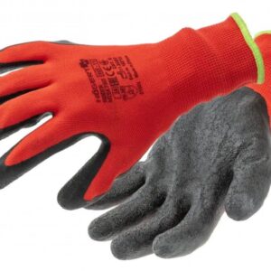 RODER latexbeschichtete Schutzhandschuhe – Rot/Schwarz