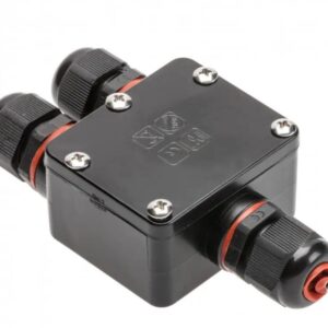 Wasserdichte IP67-Verbindungsmuffe mit 3× WAGO 221-413 Klemmen