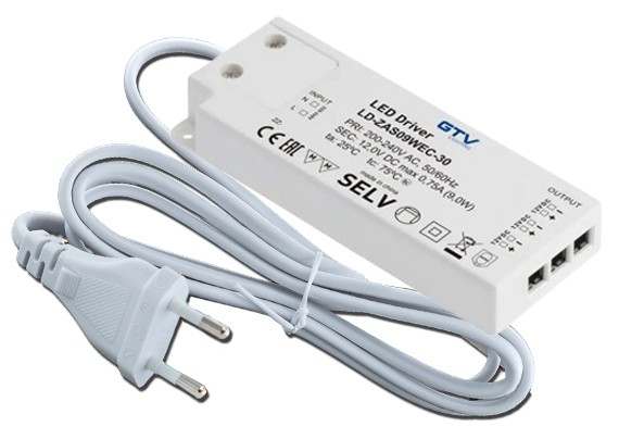 9Watt LED Trafo mit 3x Mini-AMP-Buchsen 1 9Watt LED Trafo mit 3x Mini-AMP-Buchsen