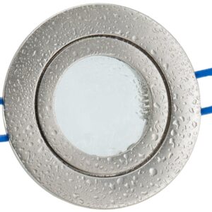 IP44 Bad Einbaustrahler - Optik: Edelstahl gebürstet