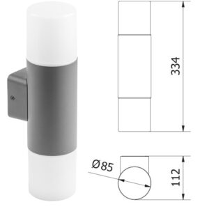 Wandleuchte Corta UP/DOWN E27 IP44