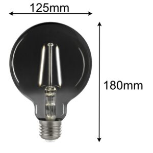 E27 Retro LED Rauchglas G125