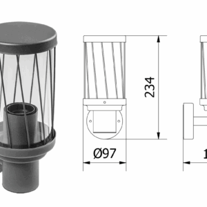 Wandleuchte Kerta IP44 E27 230Volt
