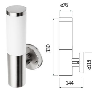 Fassadenleuchte Milano E27 230Volt Außenleuchte