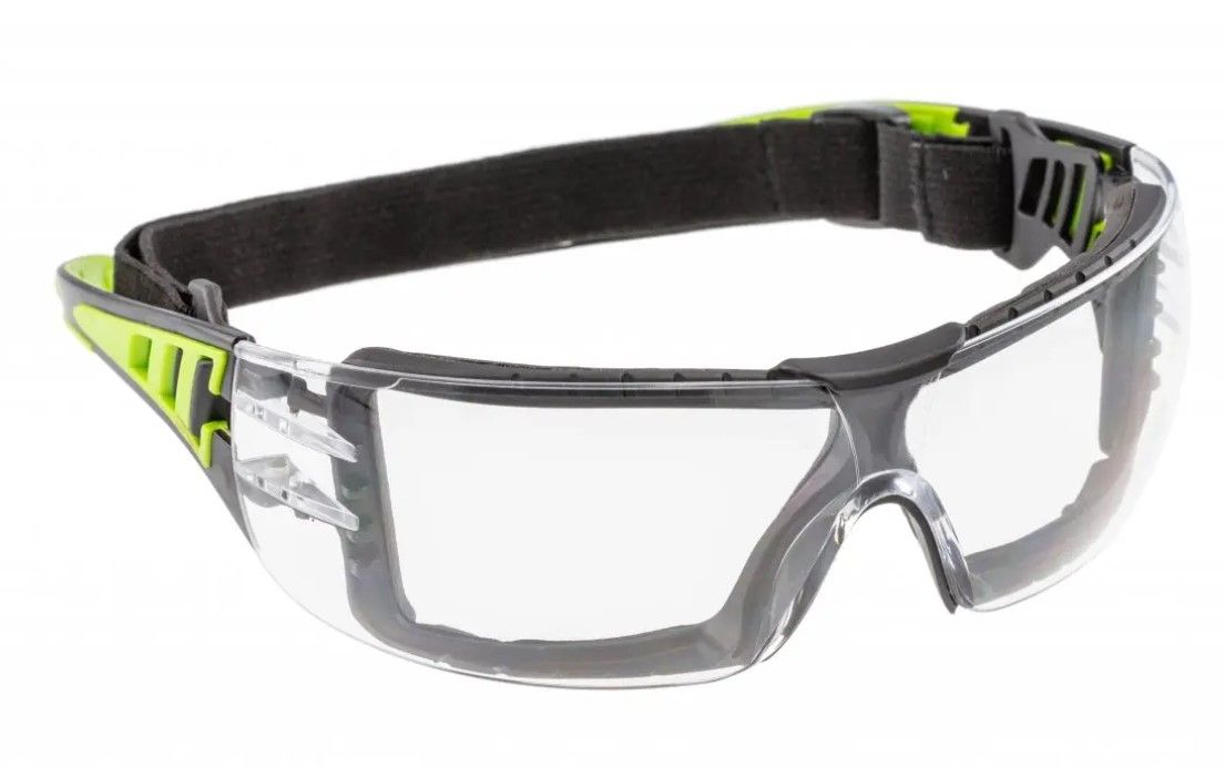 LOTZEN Schutzbrille transparent/grün Einheitsgröße mit Lüftungskanäle 1 LOTZEN Schutzbrille transparent/grün Einheitsgröße mit Lüftungskanäle