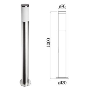 Standleuchte Milano E27 230V Außenleuchte 100cm