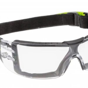 LOTZEN Schutzbrille transparent/grün Einheitsgröße mit Lüftungskanäle