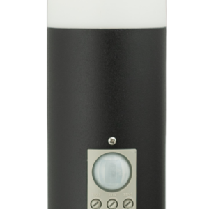 45cm Edelstahl Sockel-Leuchte mit Bewegungsmelder - schwarz matt