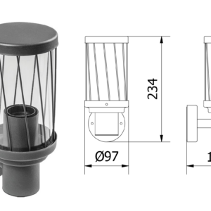 Wandleuchte Kerta IP44 E27 230Volt