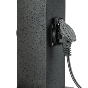 Gartensteckdose Port 2x 230V - schwarz IP44