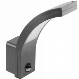 10Watt LED Wandleuchte IP54 PARIS schwarz Bewegungsmelder