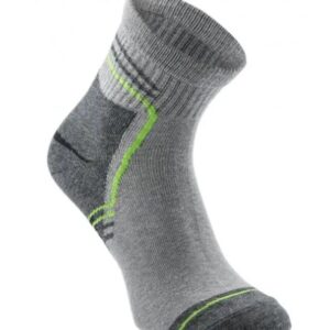 SAAR Kurzsocken – Hellgrau/Grün, Größe 43-44 (3 Paar/Pack)