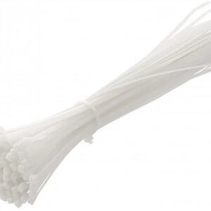 Nylon-Kabelbinder 3,6 x 300 mm, 100 Stück, Weiß