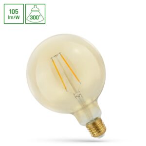 E27 LED Leuchtmittel G125 2W warmweiß