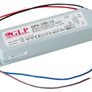 12Volt DC LED Trafo 0-100Watt, max. 8,3A - IP67 - Wasserdicht, Abmessungen: 1...