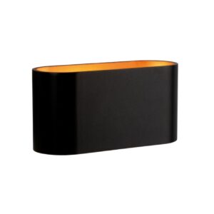 Wandleuchte Squalla Schwarz/Gold - G9 Sockel - ohne Leuchtmittel OVAL