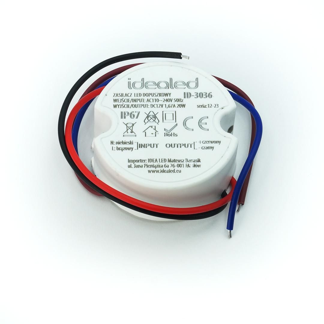 10Watt LED Trafo Rundtrafo für Unterputz-Dose IP67 Schutz 1 10Watt LED Trafo Rundtrafo für Unterputz-Dose IP67 Schutz