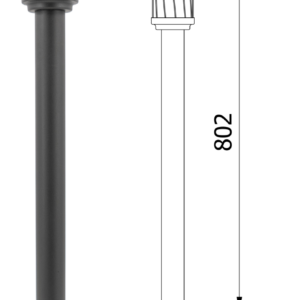 Standleuchte Kerta IP44 80cm E27 230Volt